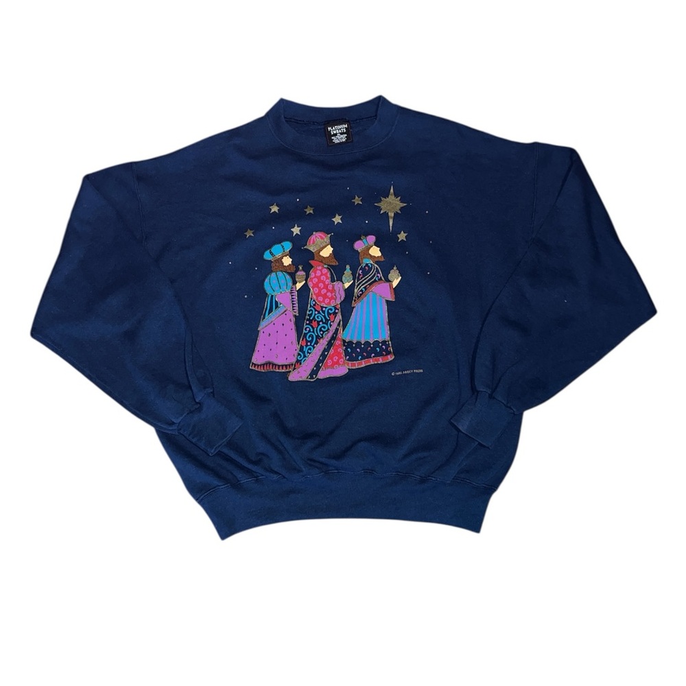 VTG 1990’s 3 Wisemen Holiday Ugly Christmas Crewneck Sweatshirt XL abbey press